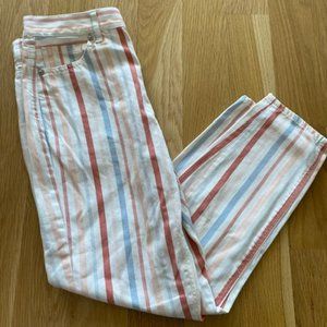 American Eagle, pastel striped pants, like new, size 0 short